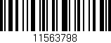 Código de barras (EAN, GTIN, SKU, ISBN): '11563798'