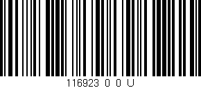 Código de barras (EAN, GTIN, SKU, ISBN): '116923_0_0_U'