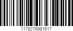 Código de barras (EAN, GTIN, SKU, ISBN): '1178278981617'