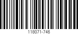 Código de barras (EAN, GTIN, SKU, ISBN): '118071-746'