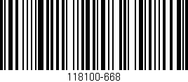 Código de barras (EAN, GTIN, SKU, ISBN): '118100-668'