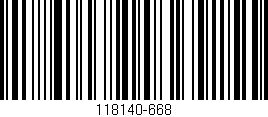 Código de barras (EAN, GTIN, SKU, ISBN): '118140-668'