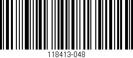 Código de barras (EAN, GTIN, SKU, ISBN): '118413-048'
