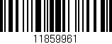 Código de barras (EAN, GTIN, SKU, ISBN): '11859961'