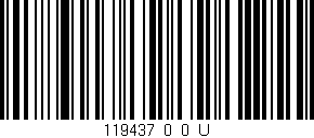 Código de barras (EAN, GTIN, SKU, ISBN): '119437_0_0_U'