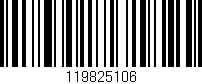 Código de barras (EAN, GTIN, SKU, ISBN): '119825106'