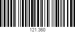 Código de barras (EAN, GTIN, SKU, ISBN): '121.360'