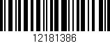 Código de barras (EAN, GTIN, SKU, ISBN): '12181386'