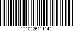 Código de barras (EAN, GTIN, SKU, ISBN): '1218326111143'