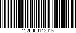 Código de barras (EAN, GTIN, SKU, ISBN): '1220000113015'