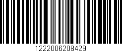 Código de barras (EAN, GTIN, SKU, ISBN): '1222006208429'