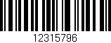 Código de barras (EAN, GTIN, SKU, ISBN): '12315796'