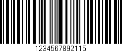 Código de barras (EAN, GTIN, SKU, ISBN): '1234567892115'