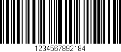 Código de barras (EAN, GTIN, SKU, ISBN): '1234567892184'