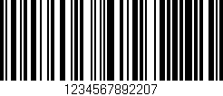 Código de barras (EAN, GTIN, SKU, ISBN): '1234567892207'
