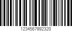 Código de barras (EAN, GTIN, SKU, ISBN): '1234567892320'