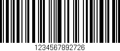 Código de barras (EAN, GTIN, SKU, ISBN): '1234567892726'