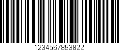 Código de barras (EAN, GTIN, SKU, ISBN): '1234567893822'