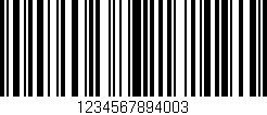 Código de barras (EAN, GTIN, SKU, ISBN): '1234567894003'