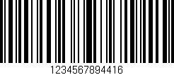 Código de barras (EAN, GTIN, SKU, ISBN): '1234567894416'