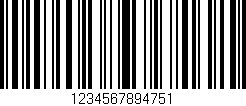 Código de barras (EAN, GTIN, SKU, ISBN): '1234567894751'