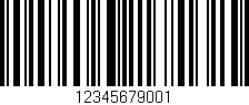 Código de barras (EAN, GTIN, SKU, ISBN): '12345679001'