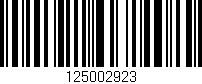 Código de barras (EAN, GTIN, SKU, ISBN): '125002923'