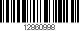 Código de barras (EAN, GTIN, SKU, ISBN): '12860998'