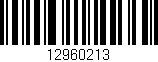 Código de barras (EAN, GTIN, SKU, ISBN): '12960213'