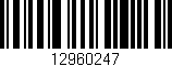 Código de barras (EAN, GTIN, SKU, ISBN): '12960247'