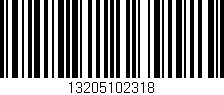 Código de barras (EAN, GTIN, SKU, ISBN): '13205102318'