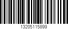 Código de barras (EAN, GTIN, SKU, ISBN): '13205115899'