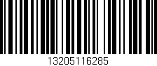 Código de barras (EAN, GTIN, SKU, ISBN): '13205116285'