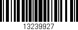 Código de barras (EAN, GTIN, SKU, ISBN): '13239927'