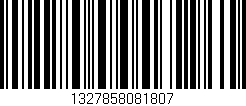 Código de barras (EAN, GTIN, SKU, ISBN): '1327858081807'