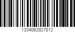 Código de barras (EAN, GTIN, SKU, ISBN): '1334062927012'