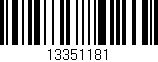 Código de barras (EAN, GTIN, SKU, ISBN): '13351181'