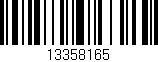 Código de barras (EAN, GTIN, SKU, ISBN): '13358165'