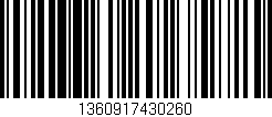 Código de barras (EAN, GTIN, SKU, ISBN): '1360917430260'