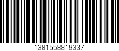 Código de barras (EAN, GTIN, SKU, ISBN): '1381558819337'