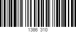 Código de barras (EAN, GTIN, SKU, ISBN): '1386/310'