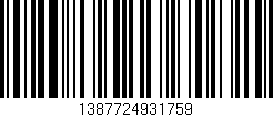 Código de barras (EAN, GTIN, SKU, ISBN): '1387724931759'