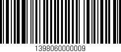 Código de barras (EAN, GTIN, SKU, ISBN): '1398060000009'