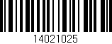 Código de barras (EAN, GTIN, SKU, ISBN): '14021025'