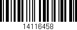 Código de barras (EAN, GTIN, SKU, ISBN): '14116458'