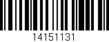 Código de barras (EAN, GTIN, SKU, ISBN): '14151131'