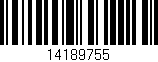 Código de barras (EAN, GTIN, SKU, ISBN): '14189755'