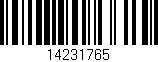 Código de barras (EAN, GTIN, SKU, ISBN): '14231765'