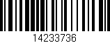 Código de barras (EAN, GTIN, SKU, ISBN): '14233736'