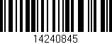 Código de barras (EAN, GTIN, SKU, ISBN): '14240845'